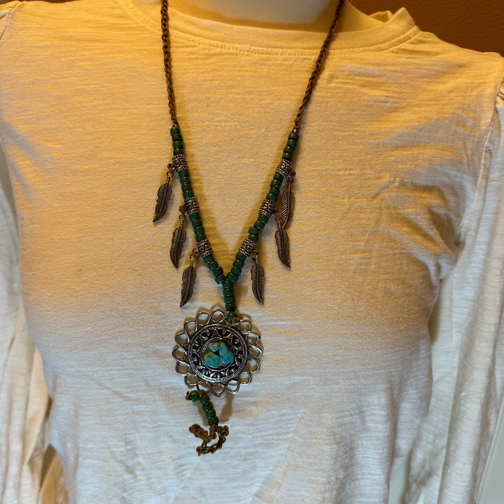 Turquoise Boho style necklace